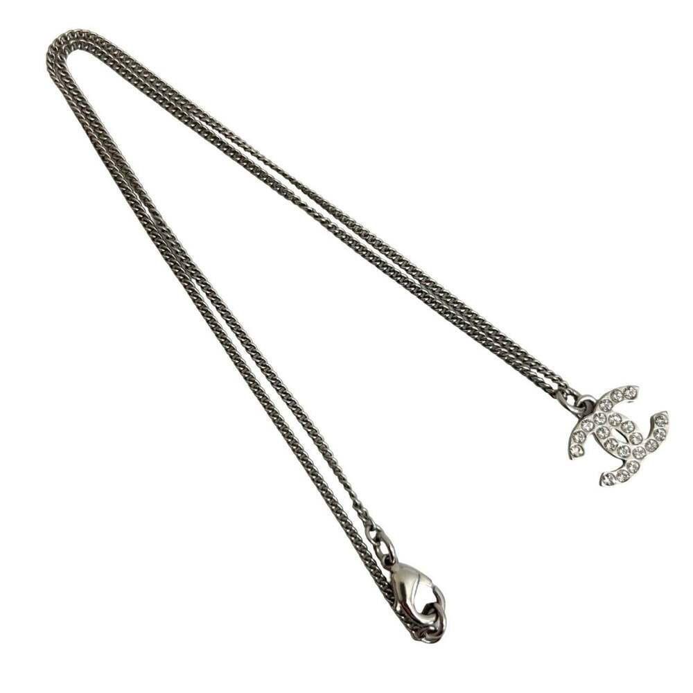 CHANEL Authentic Silver Logo Necklace - Picture 4 of 5